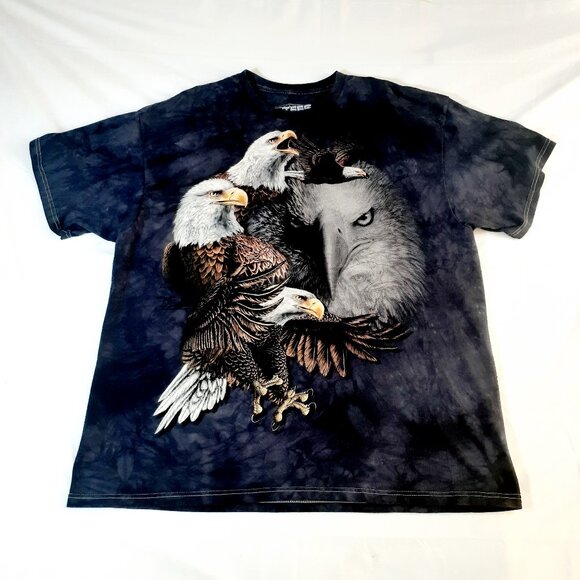 The Mountain Other - The Mountain 3D Tees Shirt Mens 2XL American Bald Eagle Tie-Dye Short Sleeve
